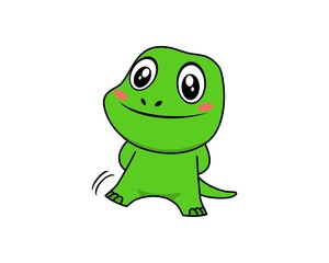 cute dino happy