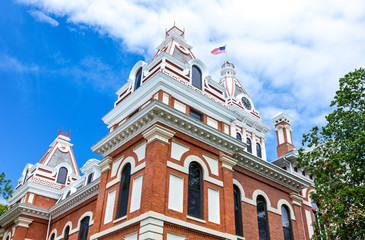 Obraz premium U.S.A. Illinois, Route 66, Pontiac, the Court House