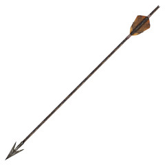 Antique old wooden arrow