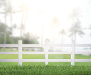 Fototapeta premium Table Top And Blur Nature of Background