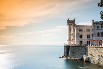 Miramare Castle, Trieste, Italy - obrazy, fototapety, plakaty
