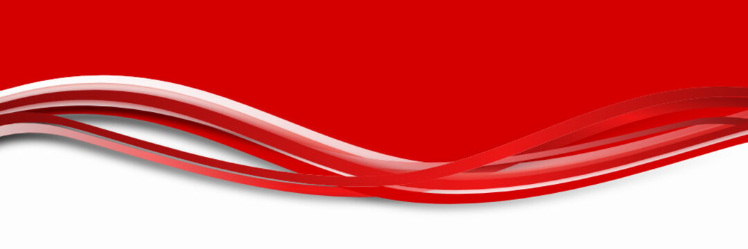 Welle Wellen rot wei&szlig; Banner Band