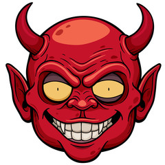 Vector illustration of Devil face