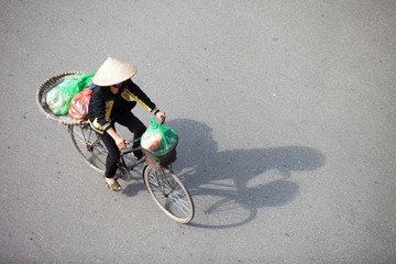 Hanoi, Vietnam, December 8, 2014: Life in Vietnam- Hanoi,Vietnam Street vendors in Hanoi's Old Quarter( Pho Co Hanoi)