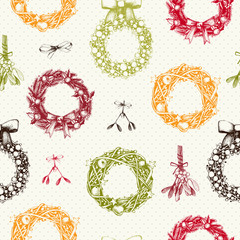 Seamless holiday pattern.