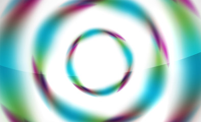 Glossy blurred swirl circle shapes abstract background