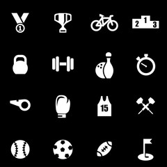 Vector white sport icon set