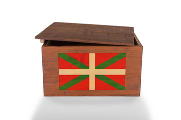 Wooden crate isolated on a white background