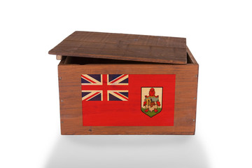 Wooden crate isolated on a white background