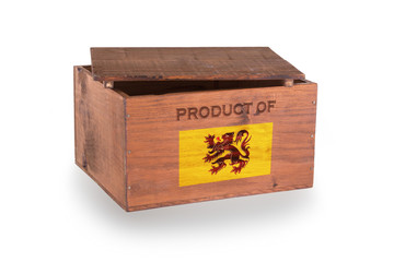 Wooden crate isolated on a white background