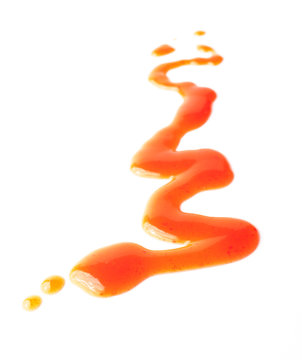 Hot Chili Sauce Isolated On A White Background