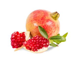Pomegranate isolated on white background