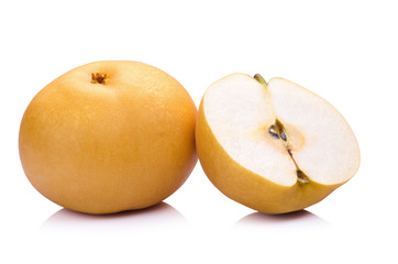 pear fruit over white background
