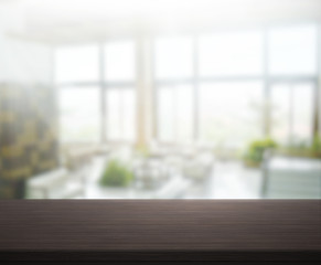 Table Top And Blur Office Background