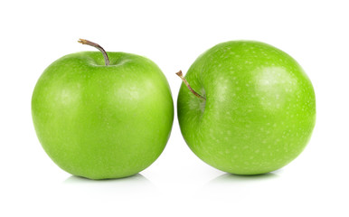 green apple on white background
