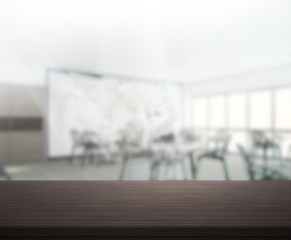 Table Top And Blur Office Background