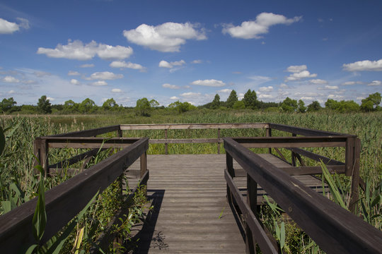 Kładka nad rozlewiskami