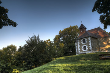 Beautiful small church in the woods  