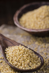 Portion of raw Bulgur