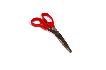 Red handled scissors