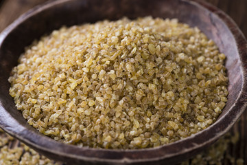 Portion of raw Bulgur