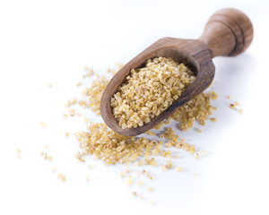 Raw Bulgur (isolated on white)