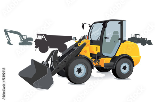 Baumaschinen Schaufellader Bagger Lkw Stock Image And - 
