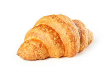 Tasty croissant isolated on a white