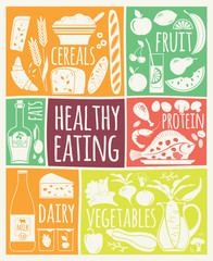 Vector illustration of Healthy Food.