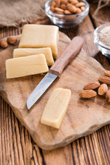 Marzipan with Almonds (close-up shot)