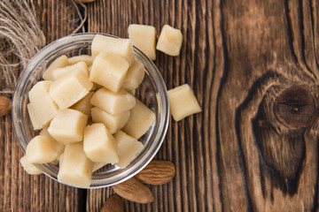 Marzipan with Almonds (close-up shot)