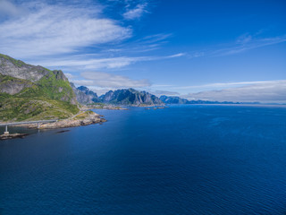 Fototapeta na wymiar Scenic coast on Lofoten