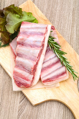 Raw lamb ribs