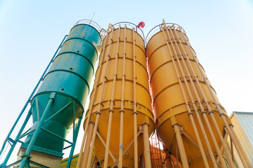 Three towers on a chemical factory