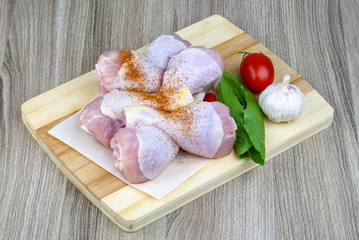 Raw chicken legs