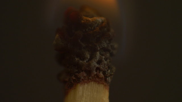 Extreme Macro close up of burning match