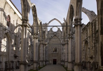 Carmo Convent in Lisbon, roofless to the Lisbon eartquake