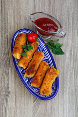 Fry cheese sticks