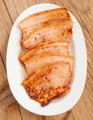 pork belly cooked in barbecue
