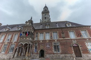 Fototapeta na wymiar The Belfort in Hesdin, France, a World heritage site
