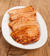 pork belly cooked in barbecue