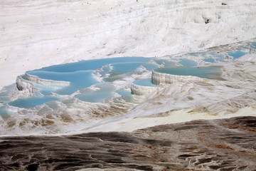 beautiful travertine cascades, Pamukkale, Turkey