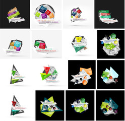 Fototapeta premium Set of various universal geometric layouts