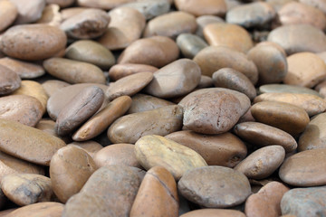 Closeup gravel stones for decorative floor.