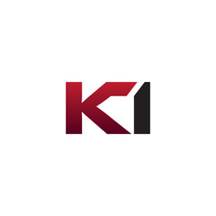 modern initial logo KI
