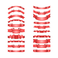 vector ribbons set