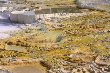 beautiful travertine cascades, Pamukkale, Turkey