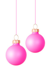 Pinke Weihnachtskugeln