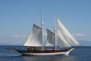 Fototapeta na wymiar Sailing in Turkey