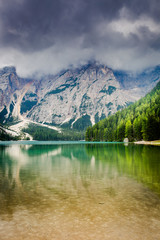 Wolken über dem Pragser Wildsee